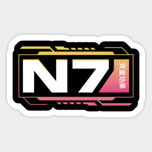 N7 Vaporwave Sticker